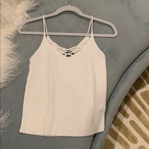 white knit tank top